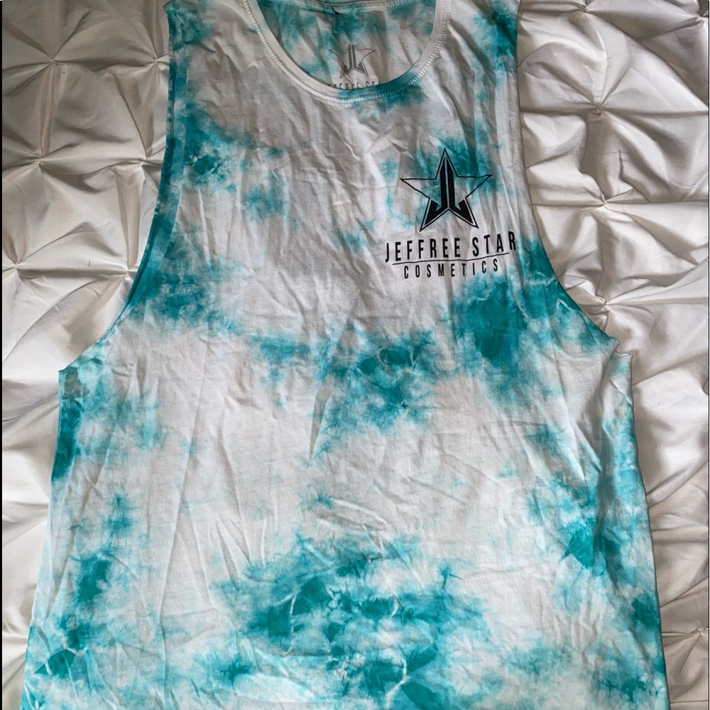 Teal Jeffree Star muscle tank